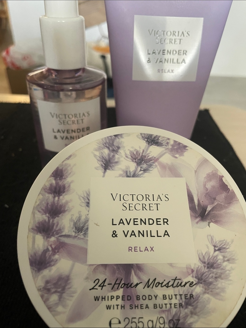 Victoria's Secret Lavender & Vanilla Body Butter ,Body Wash,and body oil.